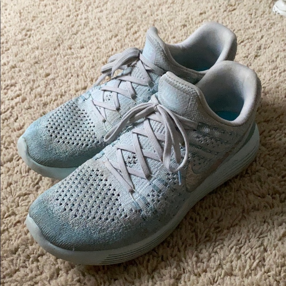 Nike Lunarlon Blue Silver Knit